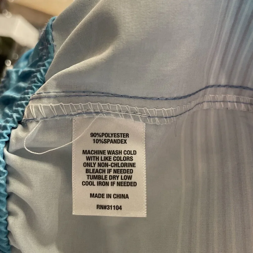 Ocean Coast Swim Trunks Board Shorts Mens XL Blue Stretch Ocean Advantage
